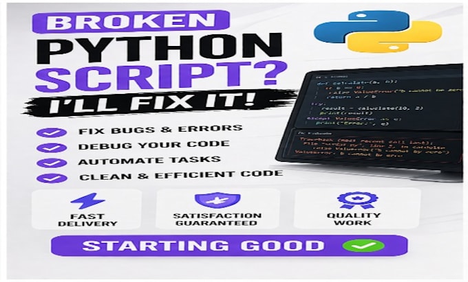 fix python bugs and errors fast