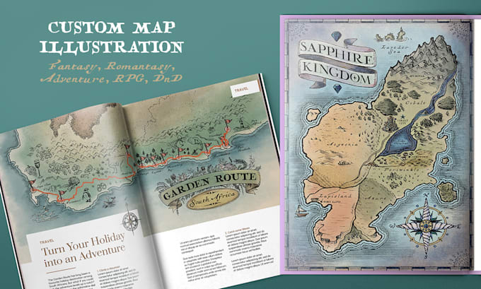 create a custom detailed fantasy world map for your novel or rpg