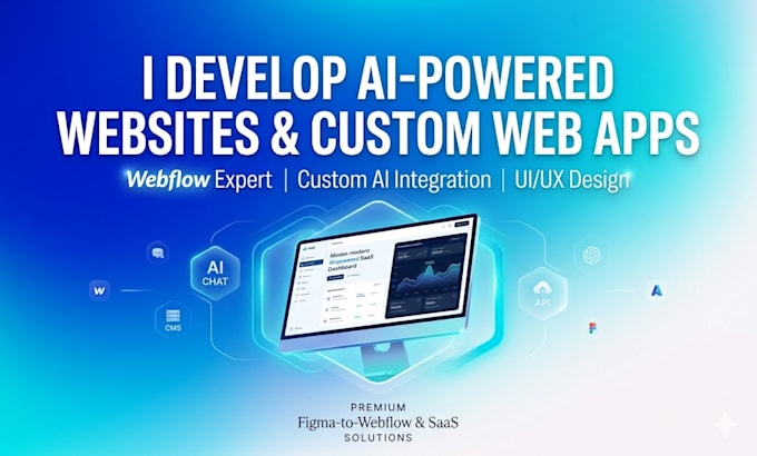 design and develop ai powered webflow website or custom ai web app