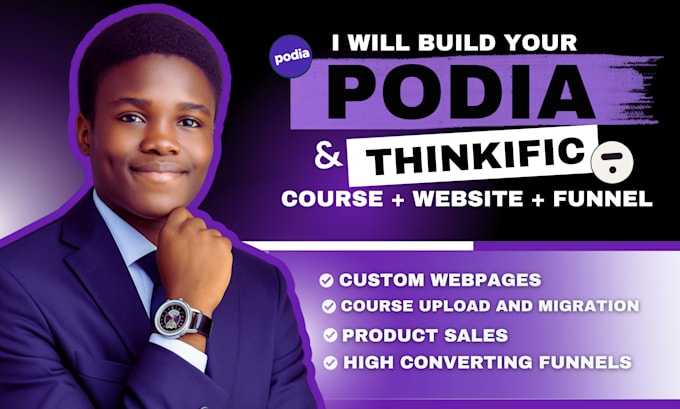 do podia website membership podia course, thinkific course