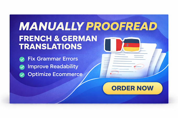 manually proofread french german ecommerce translations