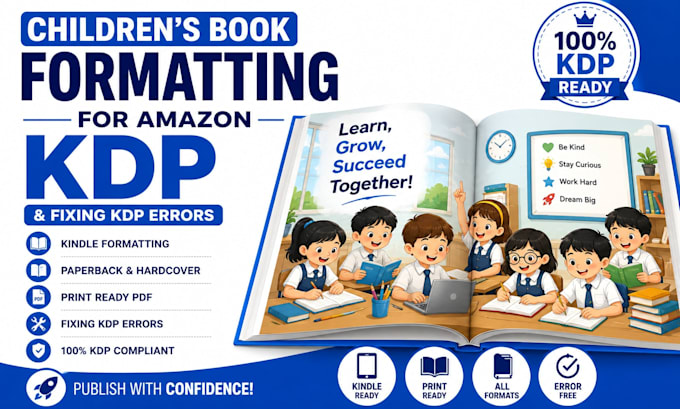 format children book for amazon KDP picture book formatting fix formatting error
