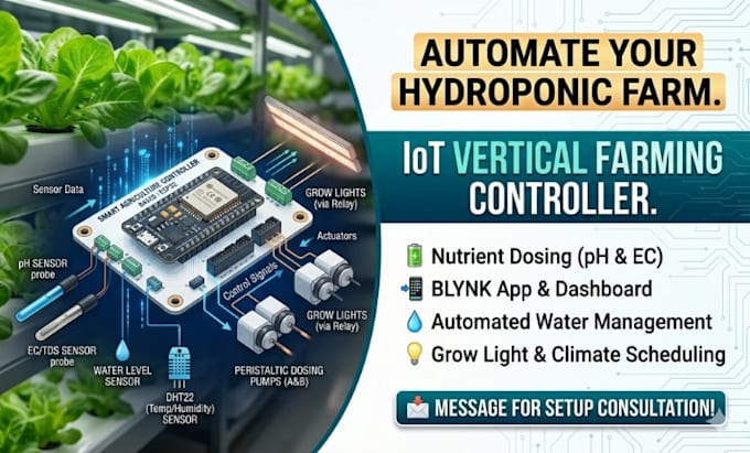 automate your hydroponic vertical farm with iot and sensors
