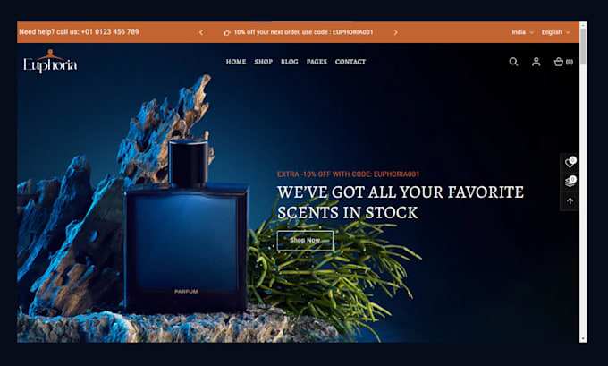design perfume shopify store frarance store perfume website cologne store