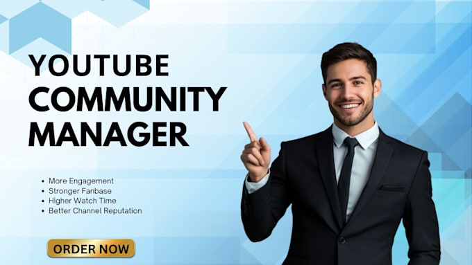 manage youtube community, post in the community, react to members