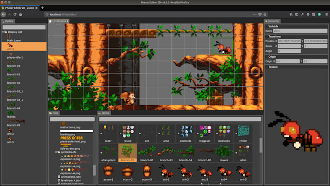 develop a professional 2d or 3d browser game, HTML5 game using phaser 3 engine