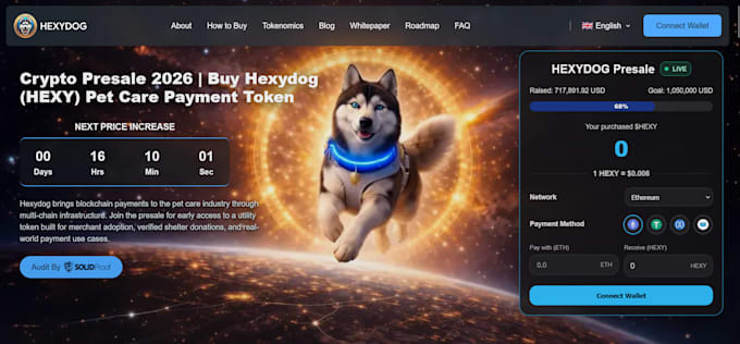 design a crypto web3 website for your project