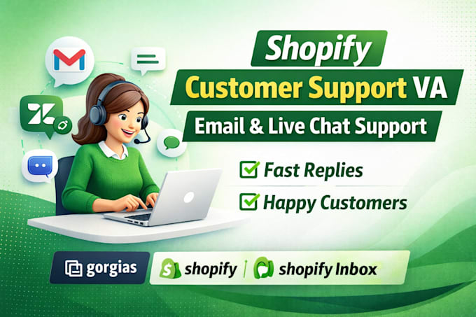 be your shopify customer support VA for email and live chat support