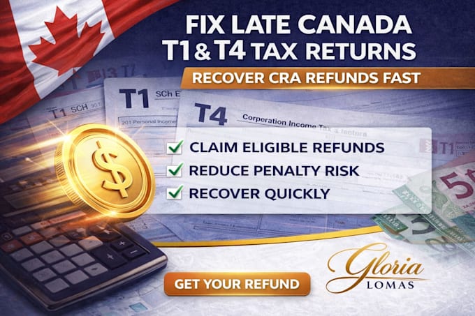 Fix late canada t1 t4 tax return and recover cra refund fast by ...
