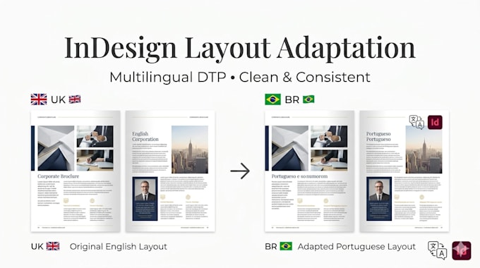 format and adapt indesign files with translated content