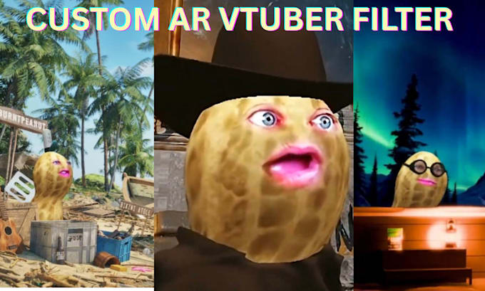 create custom 3d ar vtuber filter ar vtuber avatar face tracking for snap camera