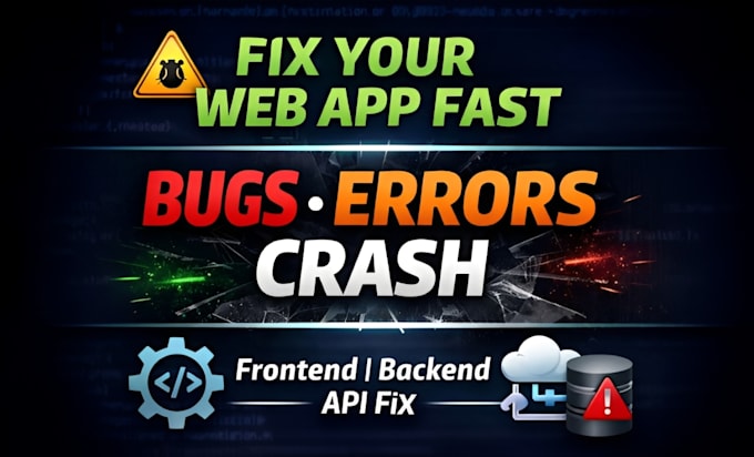 fix your broken web app, mobile app, rork app, bugs and errors fast and properly