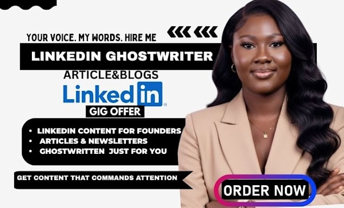 ghostwrite linkedin posts articles newsletters for founders and edtech