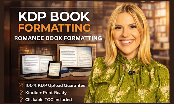 do romance book formatting for amazon KDP
