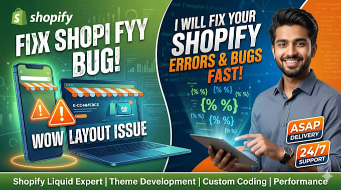 fix shopify bugs and provide expert liquid custom coding payment integration