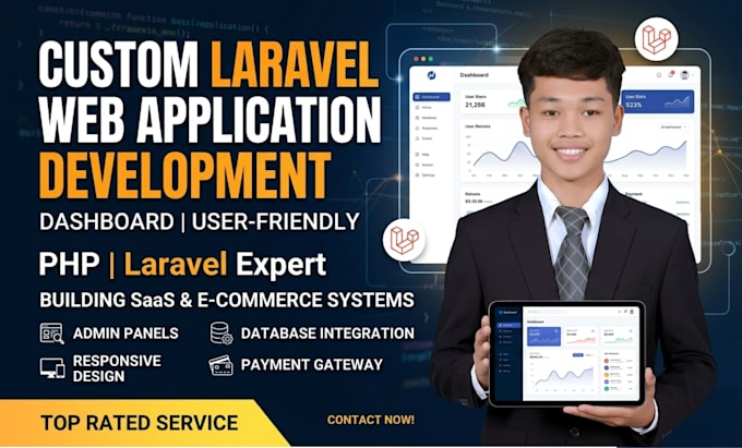 develop a custom php laravel web application