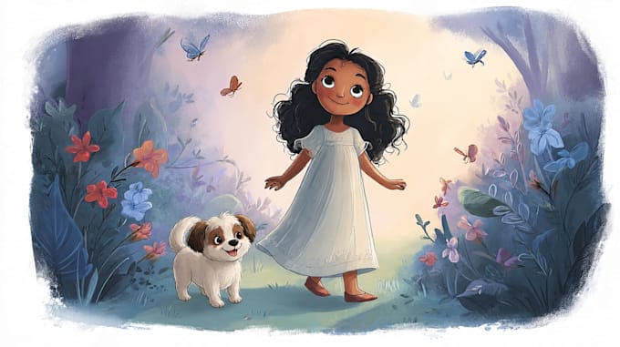 illustrate children story book illustration, children story, book cover