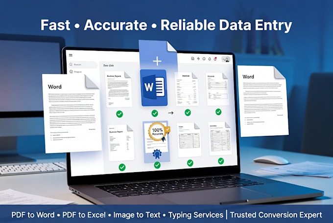 professionally convert PDF to word or retype documents fast