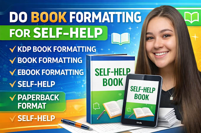 do kindle and paperback book formatting for self help book