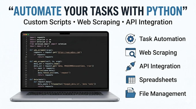 create a python automation script for your task or workflow