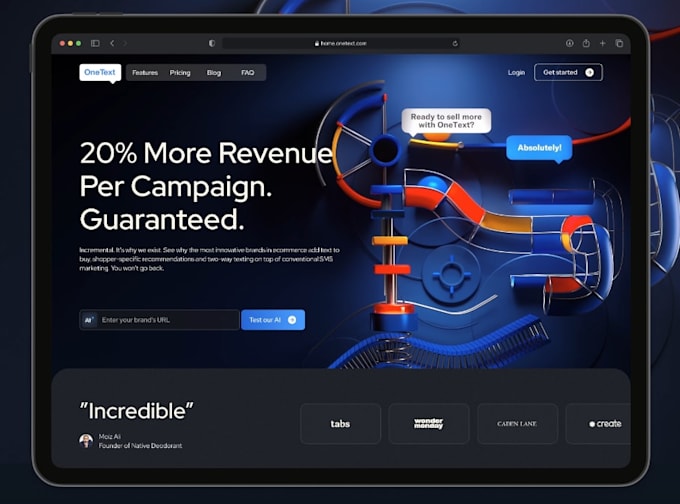 design a modern saas ai website UI UX that converts