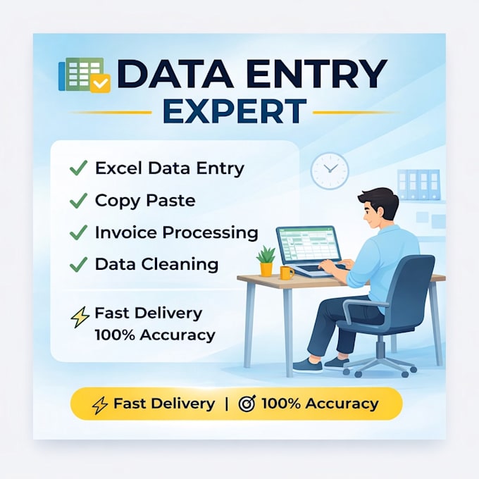 do accurate data entry, excel spreadsheet and invoice data entry