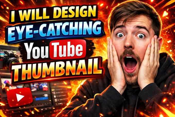 design eyecatching youtube thumbnail