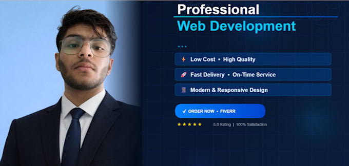 design and develop a modern, professional webpage