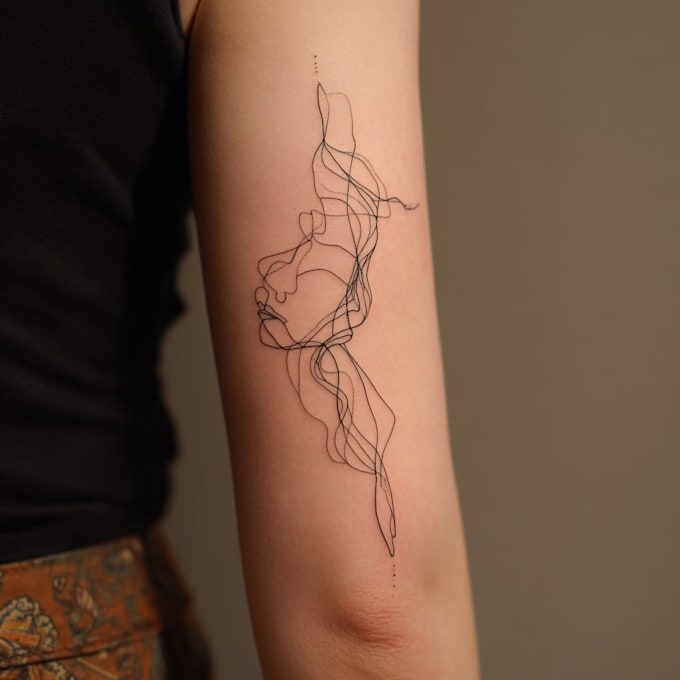 create a minimalist fine line tattoo design