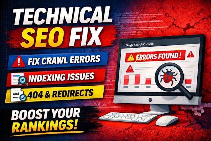 fix technical SEO issues, crawl errors and indexing problems