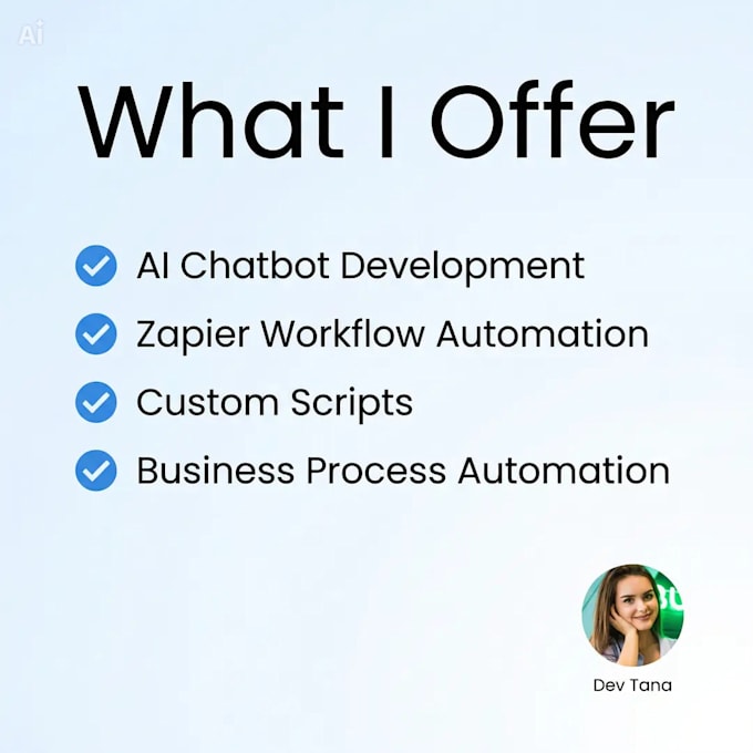 automate business using ai chatbot, zapier and smart scripts