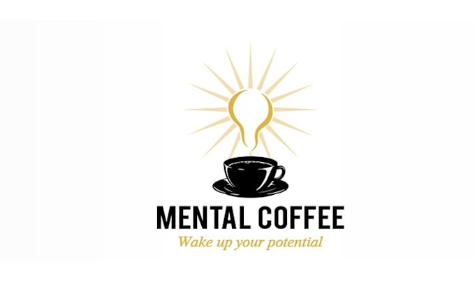 create powerful logo for mental coffee my new podcast