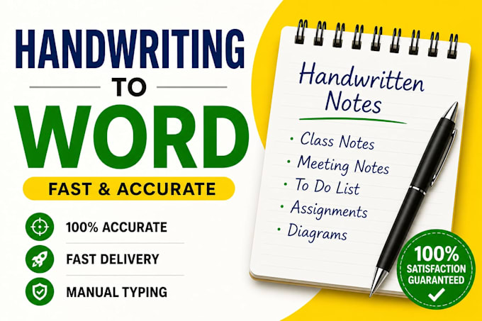 convert handwritten notes to word