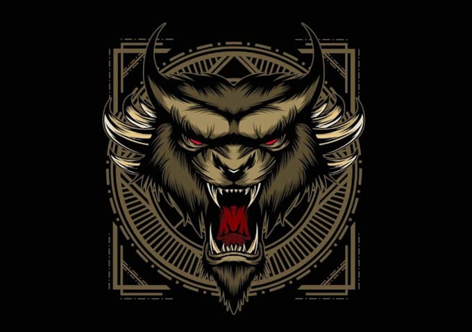 do  fierce and powerful wolf logo for brand