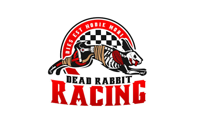 design high quality dead rabbit racing team logo