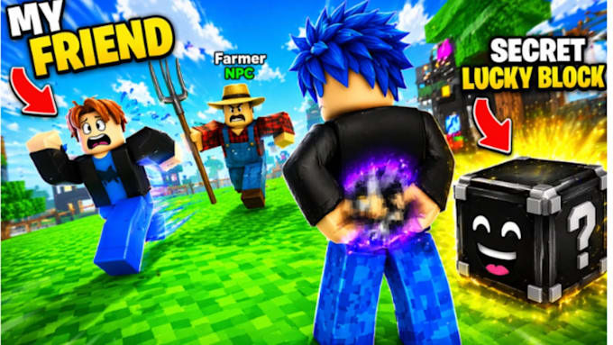 make professional roblox youtube thumbnail for you
