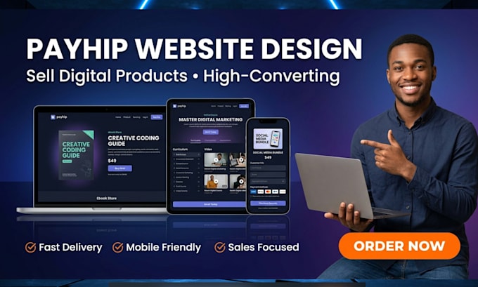 Build payhip online store, payhip website design to sell digital ...