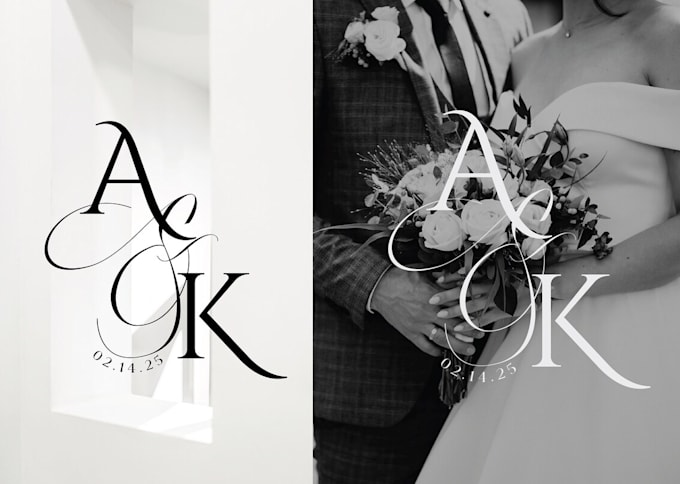 design custom wedding logo, wedding monogram, and initials