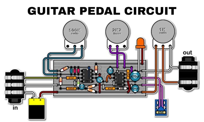 Design custom guitar pedal pcb, audio circuit schematic and gerber ...