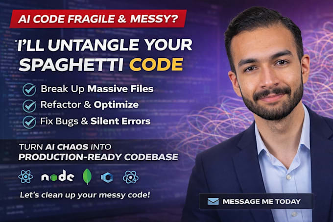 clean up, refactor, and optimize your vibecode