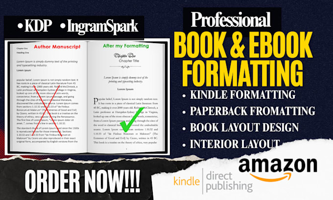 do manuscript formatting interior layout design and typesetting print and ebook