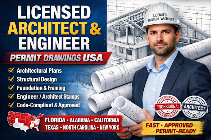 License architect civil and structural engineer usa florida alabama ...