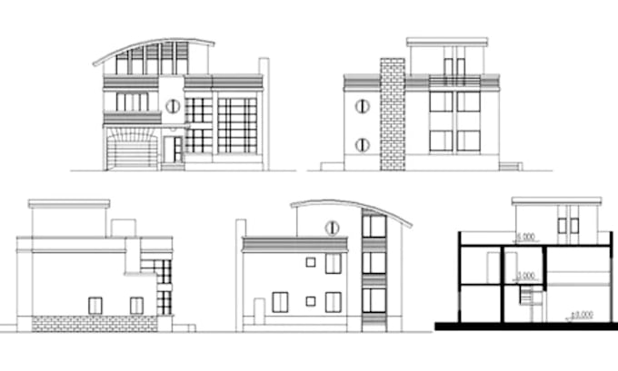 Do city permit drawing, 2d floor plan, blueprint roof site plan and 3d ...