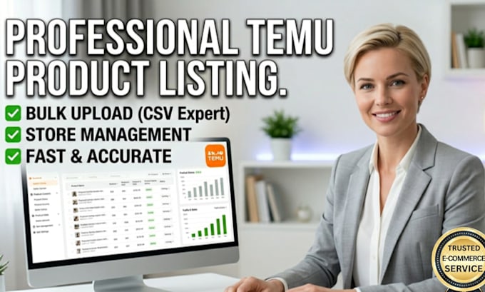 do expert temu product listing, bulk upload, and store management