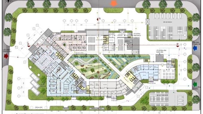 2d site plan 3d landscape design rendering farm backyard resort parking