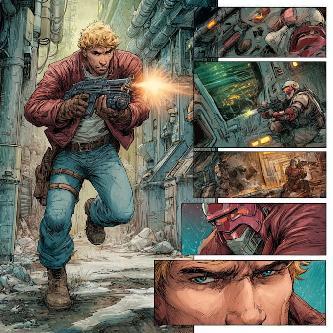 draw graphic novel comic book page