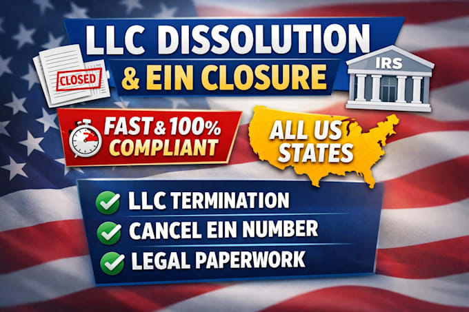 dissolve llc, close ein, and complete llc termination in the USA