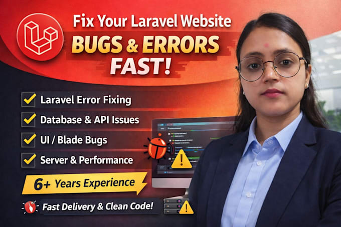 Fix laravel website bugs and errors in your code fast by Beautyb002 ...