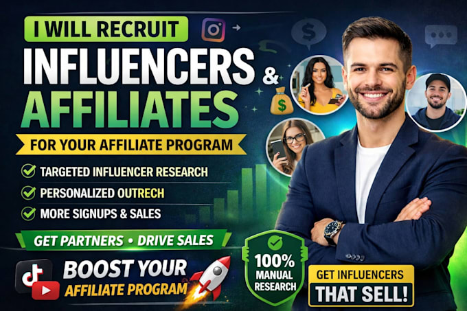 recruit targeted influencers for your affiliate program and boost signups