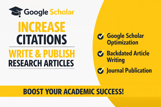 increase google scholar citation,write backdated and publish research articles